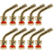 DURAFORCE TR553D Aluminum Truck Wheel Valve Stem 0.98"x1.38" 60° Bend Pack of 10
