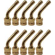 DURAFORCE TR543C 0.93"x1.43" 45° Bend Aluminum Truck Wheel Valve Stem Pack of 10
