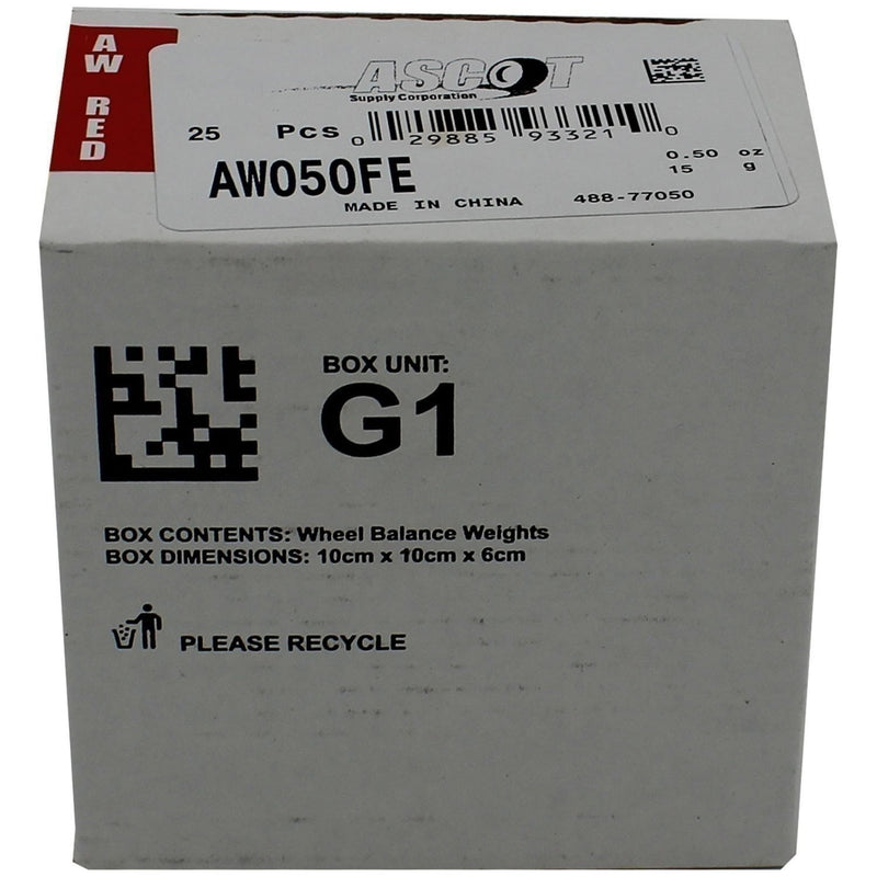 DURAFORCE Perfect Equipment AW050FE Coated Steel Wheel Weights 0.50 oz Box of 25
