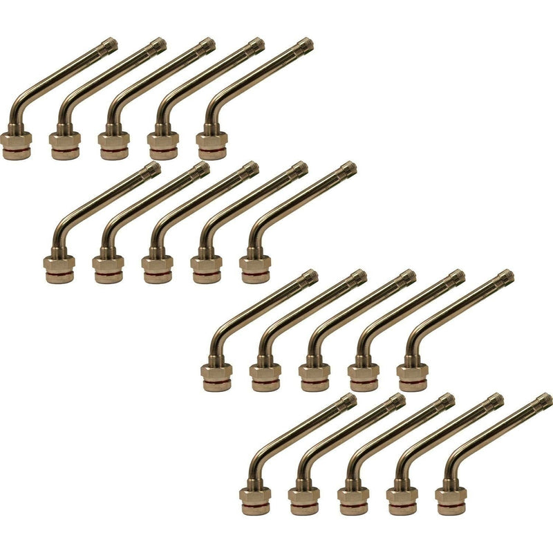 DURAFORCE TR545D 60° Bend Truck Valve Stem .98"x2.6" for Aluminum Wheels Pack of 20
