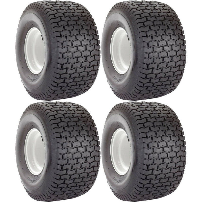 DURAFORCE Carlisle Turf Saver Lawn Mower Tire Set 2Ply 20x8-8 & 15x6-6 (4 Tires)