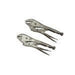 DURAFORCE 10" Adjustable Locking Jaw Pliers Set - Curved & Straight Pliers Bundle