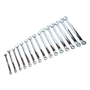 DURAFORCE Ascot 15-Piece Metric Combination Wrench Set - Long Handle Tools