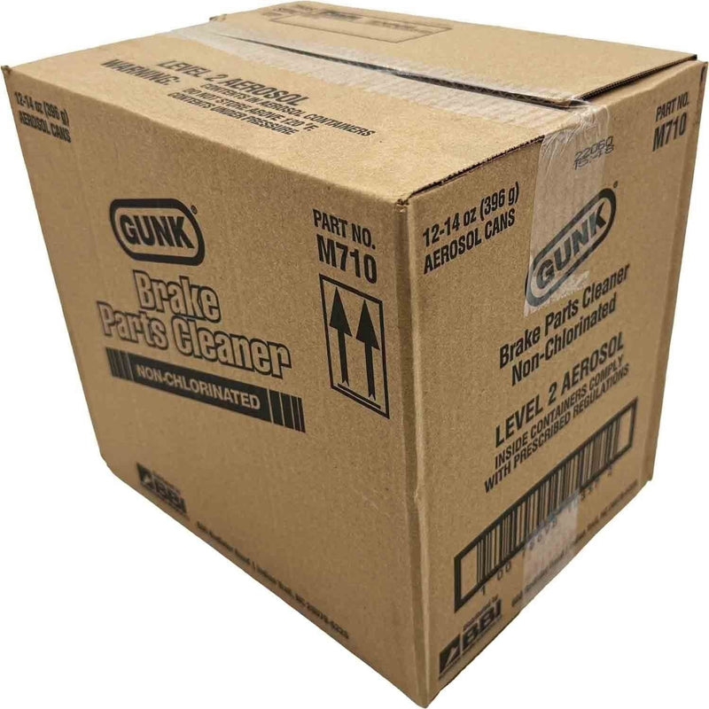 DURAFORCE Gunk M710 Non-Chlorinated Brake Parts Cleaner 14oz - Pack of 12 Low VOC