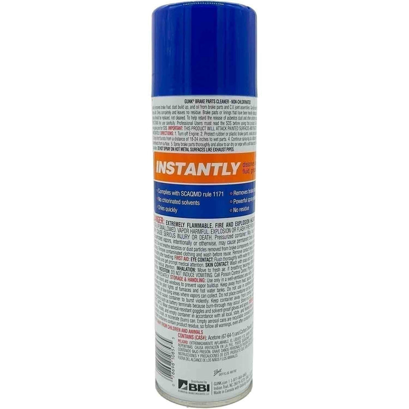 DURAFORCE Gunk M710 Non-Chlorinated Brake Parts Cleaner 14oz - Pack of 12 Low VOC