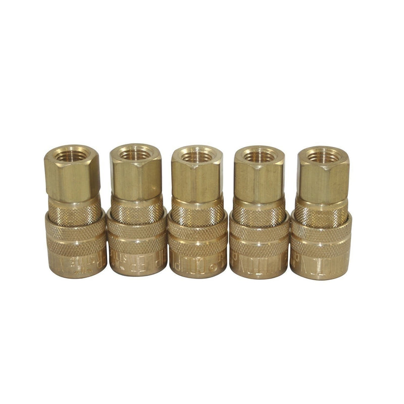 DURAFORCE Milton 715 1/4" FPT M-Style Coupler Pack of 5 - Air Tool Fittings