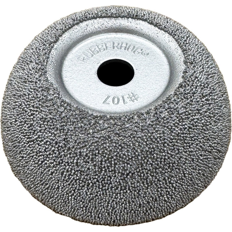 DURAFORCE Rubberhog 2.5" x 1" Flared Buffing Wheel 170 SSG 3/8" Arbor Hole