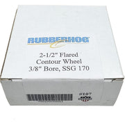 DURAFORCE Rubberhog 2.5" x 1" Flared Buffing Wheel 170 SSG 3/8" Arbor Hole