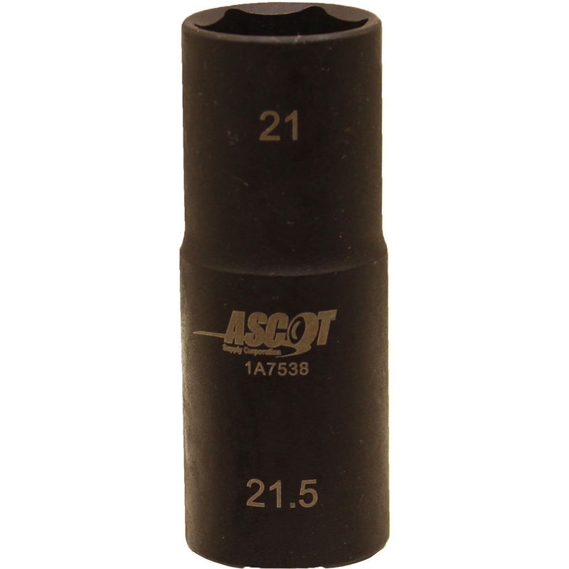 DURAFORCE Ascot 1/2" Drive 21mm & 21.5mm Flip Socket Dual Size Ratchet Tool