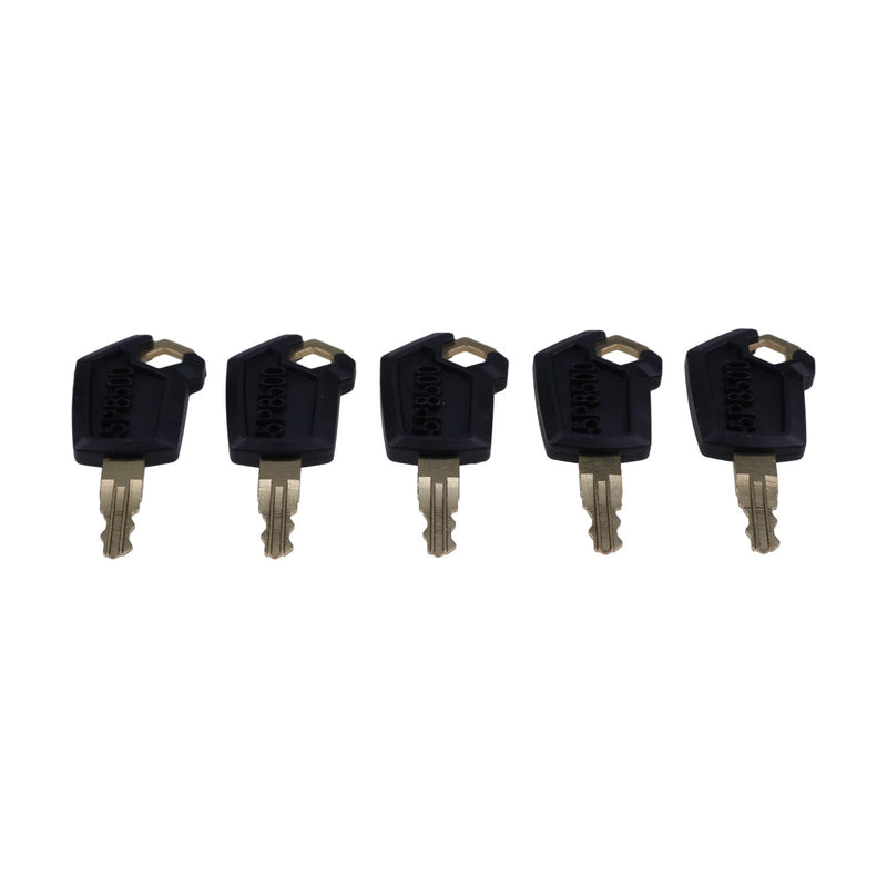 DURAFORCE 5Pcs CAT Caterpillar Ignition Keys 5P8500 for Heavy Equipment Loader Grader