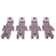 DURAFORCE 4Pcs Upper Dish Rack Wheels 8268743 for Whirlpool Kenmore KitchenAid Dishwasher