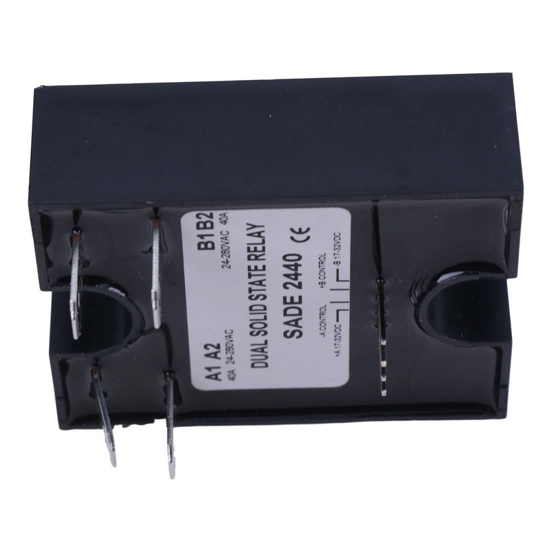 DURAFORCE Dual SSR Solid State Relay 17-32VDC Input 24-280VAC 40A for Crydom D2440DE