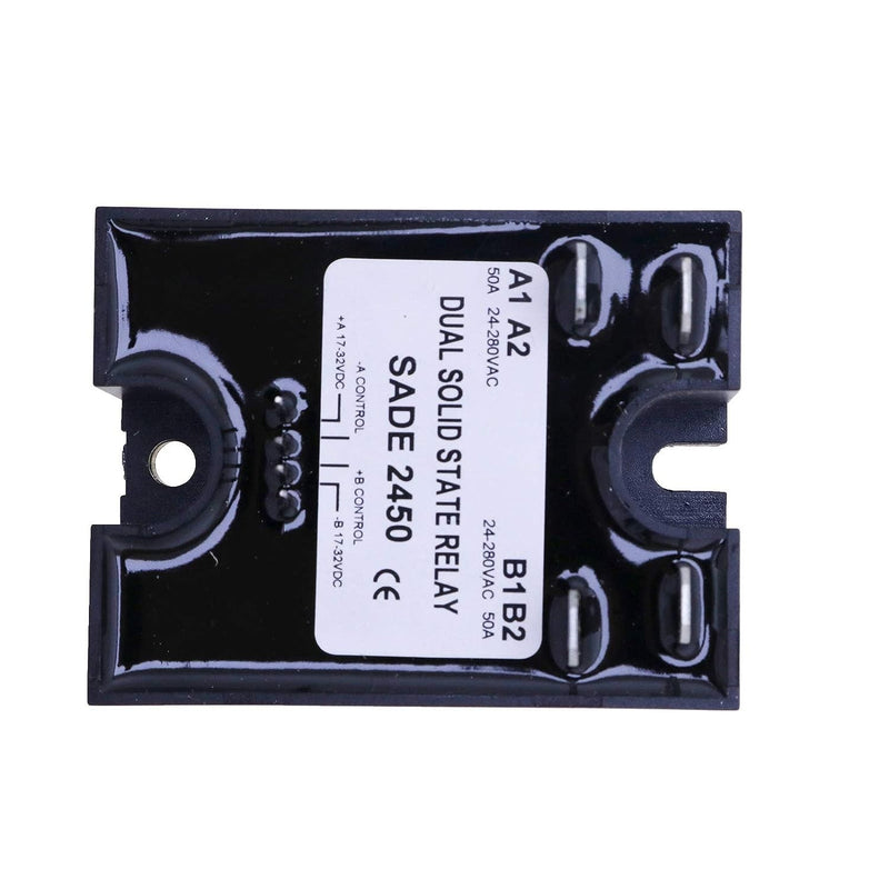 DURAFORCE Dual SSR Solid State Relay 17-32VDC Input 24-280VAC 40A for Crydom D2440DE