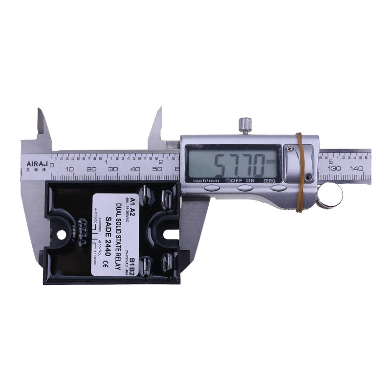 DURAFORCE Dual SSR Solid State Relay 17-32VDC Input 24-280VAC 40A for Crydom D2440DE