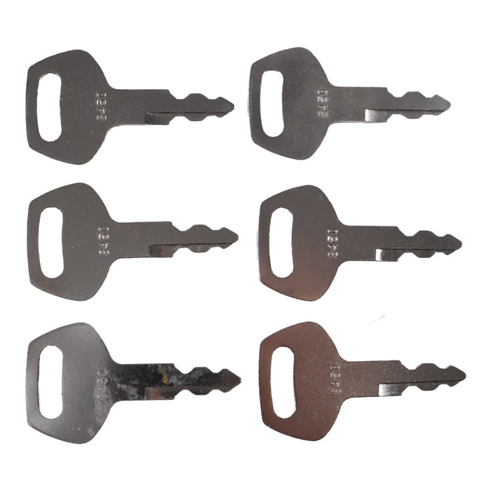 DURAFORCE 6P Ignition Key S450 KHR20070 for Case JCB Linkbelt Sumitomo CX Excavator