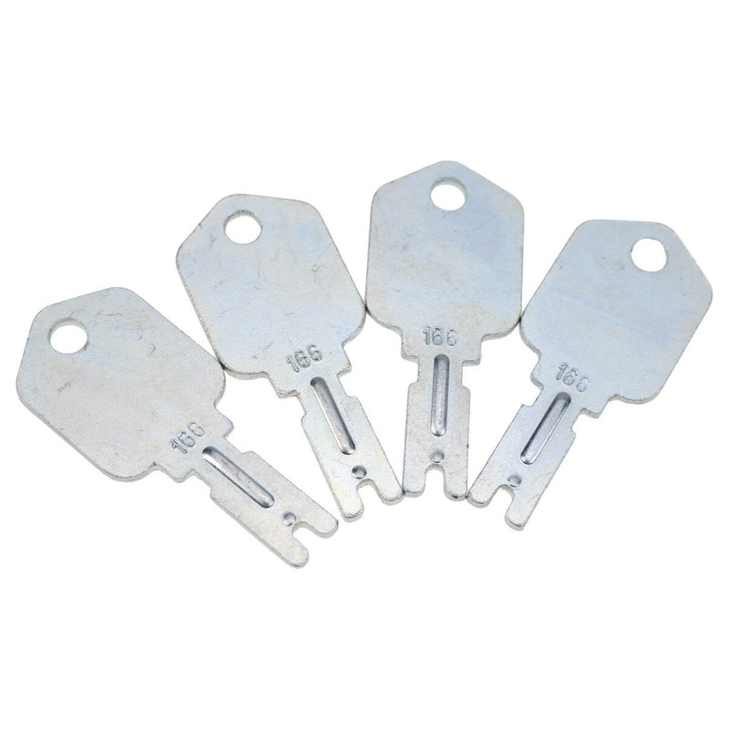 DURAFORCE 4P Ignition Keys 166 for Daewoo Clark Yale Hyster Komatsu Mustang Gehl Forklifts
