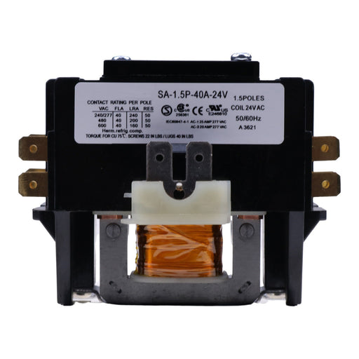 DURAFORCE Coil Definite Purpose Contactor SA-1.5P 40A 24V 1.5 Pole Air Conditioner