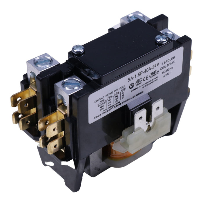 DURAFORCE Coil Definite Purpose Contactor SA-1.5P 40A 24V 1.5 Pole Air Conditioner