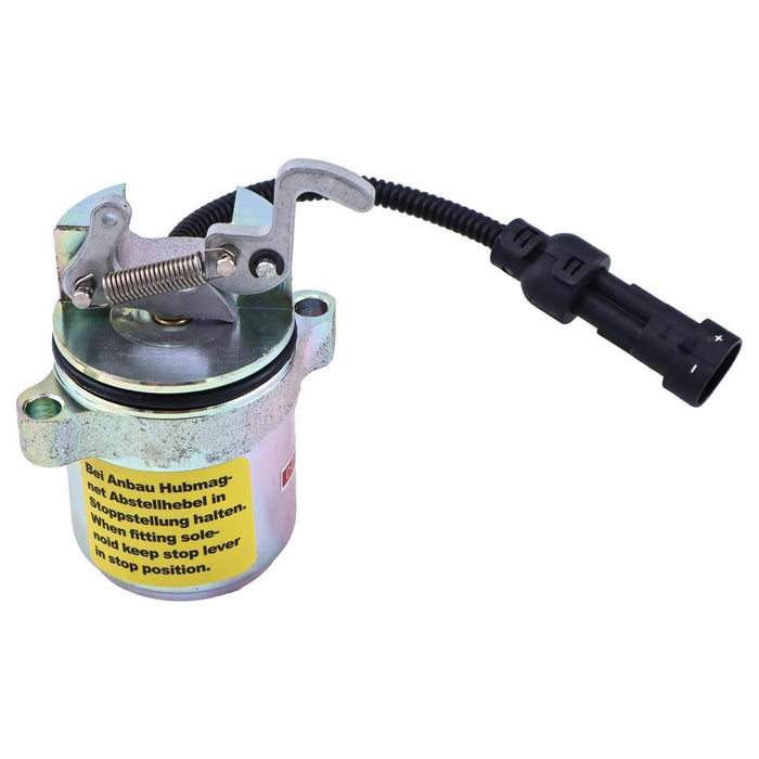 DURAFORCE 12V Fuel Shut Off Solenoid 2904956 for Volvo L30B L32 L35 ZL30 Models