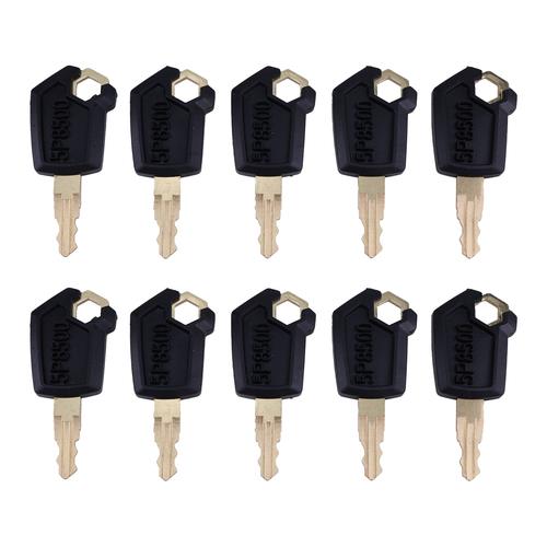 DURAFORCE 10x CAT Ignition Keys 5P8500 for Caterpillar Excavator Skidsteer Heavy Equipment