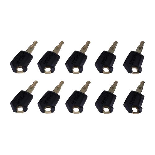 DURAFORCE 10x CAT Ignition Keys 5P8500 for Caterpillar Excavator Skidsteer Heavy Equipment