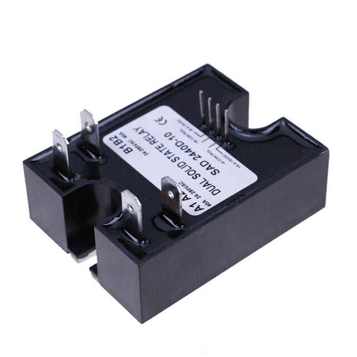 DURAFORCE Dual SSR Solid State Relay D2440D-10 4-15VDC Input 280VAC 40A High Power