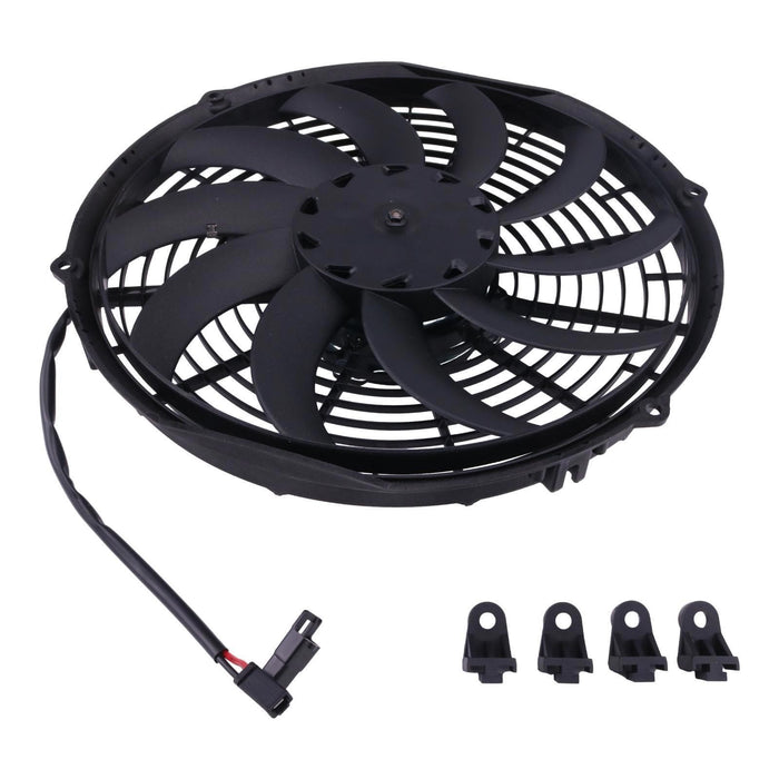 DURAFORCE 12V 12" Low Profile Curved Pull Fan VA10-AP10/C-61A for Spal 30100467