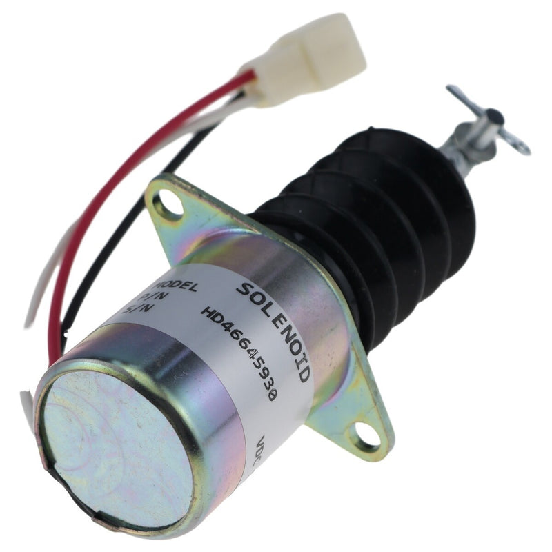 DURAFORCE 12V Fuel Shutoff Solenoid 119629-66801 for Yanmar 3TNE88 Engine Replacement