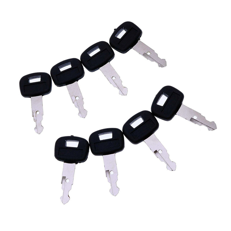 DURAFORCE 8pcs Ignition Key RC411-53933 RC461-53930 for Kubota KX91-3 KX121-3 KX161-3