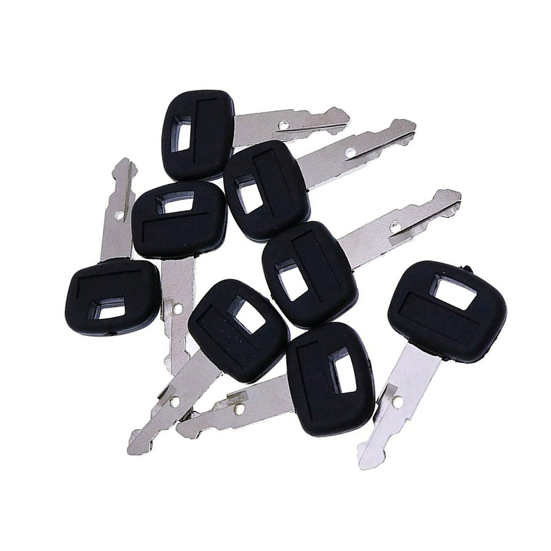 DURAFORCE 8pcs Ignition Key RC411-53933 RC461-53930 for Kubota KX91-3 KX121-3 KX161-3