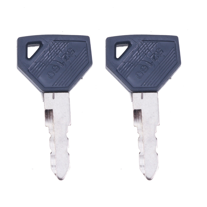 DURAFORCE 2X Tractor Ignition Replacement Keys 198360-52160 Compatible Set
