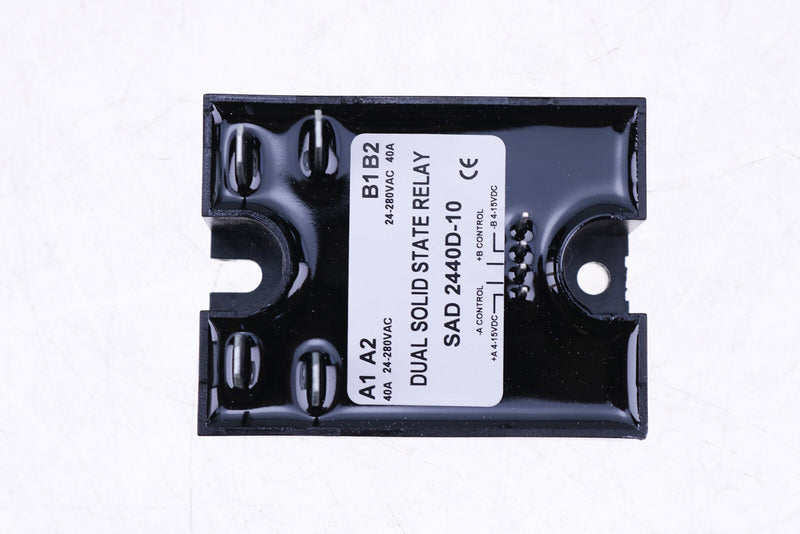 DURAFORCE NEW Dual SSR 4-15VDC Input 24-280VAC Output 40A Solid State Relay D2440D-10