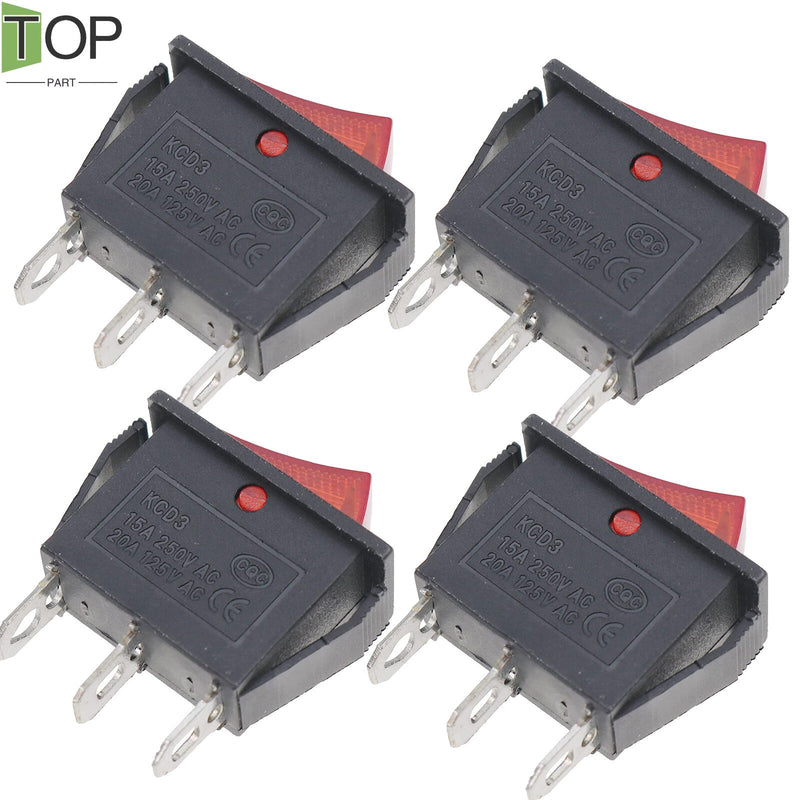 DURAFORCE 4 Power Rocker Switch for Twin Star Fireplaces 23E05-0520-A2298 0530-A1778