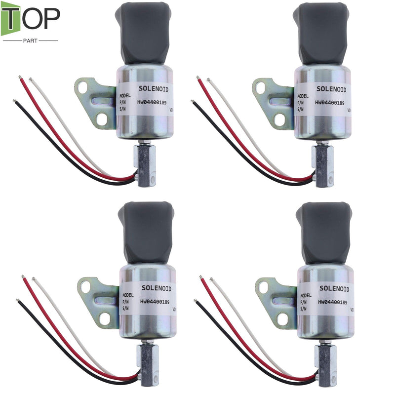 DURAFORCE 4X 12V Shutdown Solenoid 17520-60013 For Kubota D722 D902 Z482