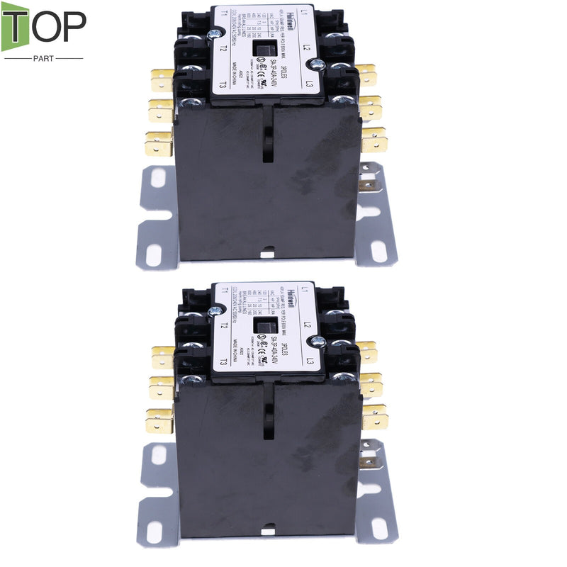 DURAFORCE 2X New 3 Poles 40 Amp 240V AC Coil Definite Purpose Contactor SA-3P-40A-240V
