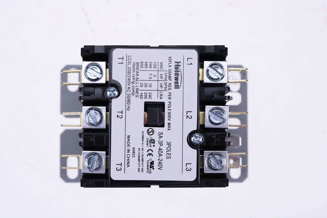 DURAFORCE 2X New 3 Poles 40 Amp 240V AC Coil Definite Purpose Contactor SA-3P-40A-240V