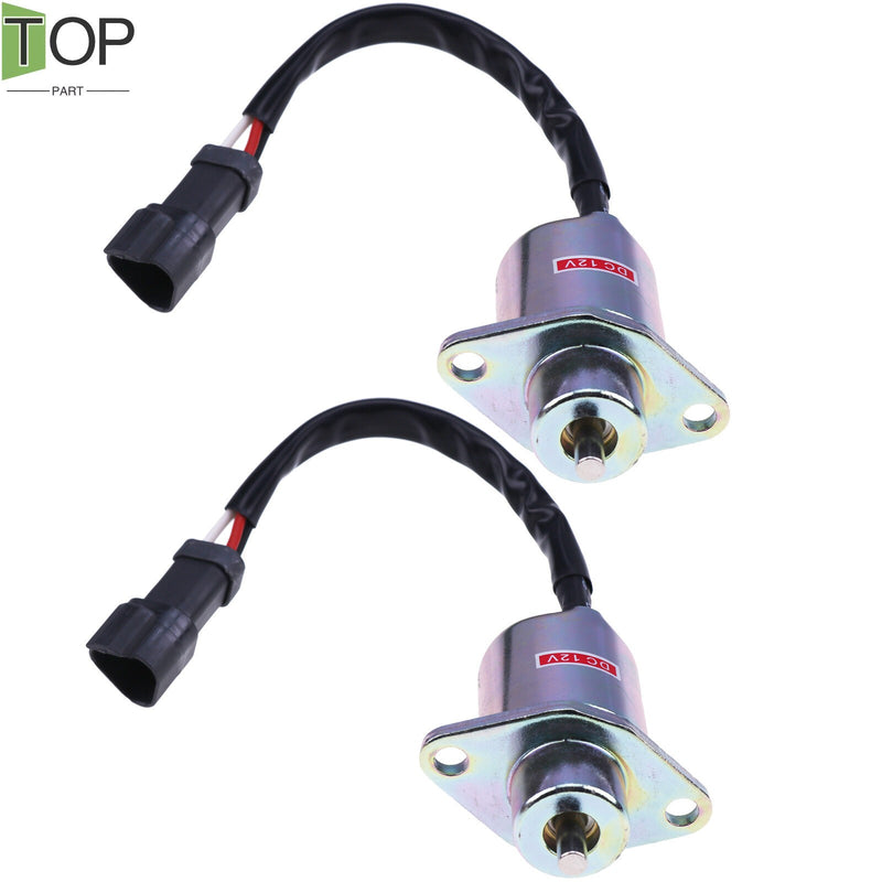 DURAFORCE 2X 2848A278 Fuel Shut Off Solenoid For CAT 236 246 Skid Steer Perkins UB704