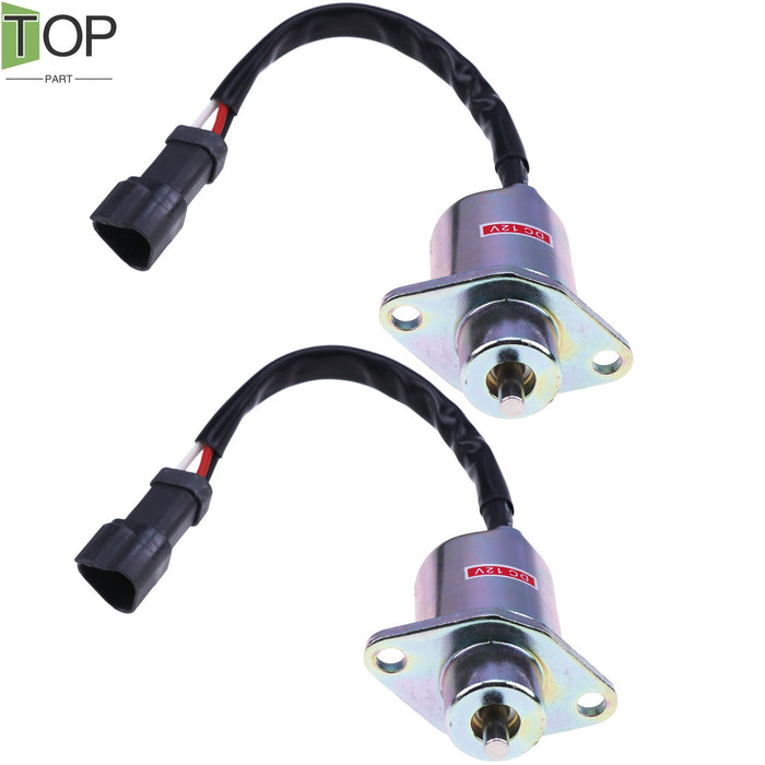 DURAFORCE 2X 2848A278 Fuel Shut Off Solenoid For CAT 236 246 Skid Steer Perkins UB704