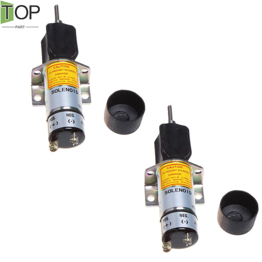 DURAFORCE 2X 12V Stop Solenoid 2 Terminals 1504-12C2U1B1S1 for Kubota DF-750