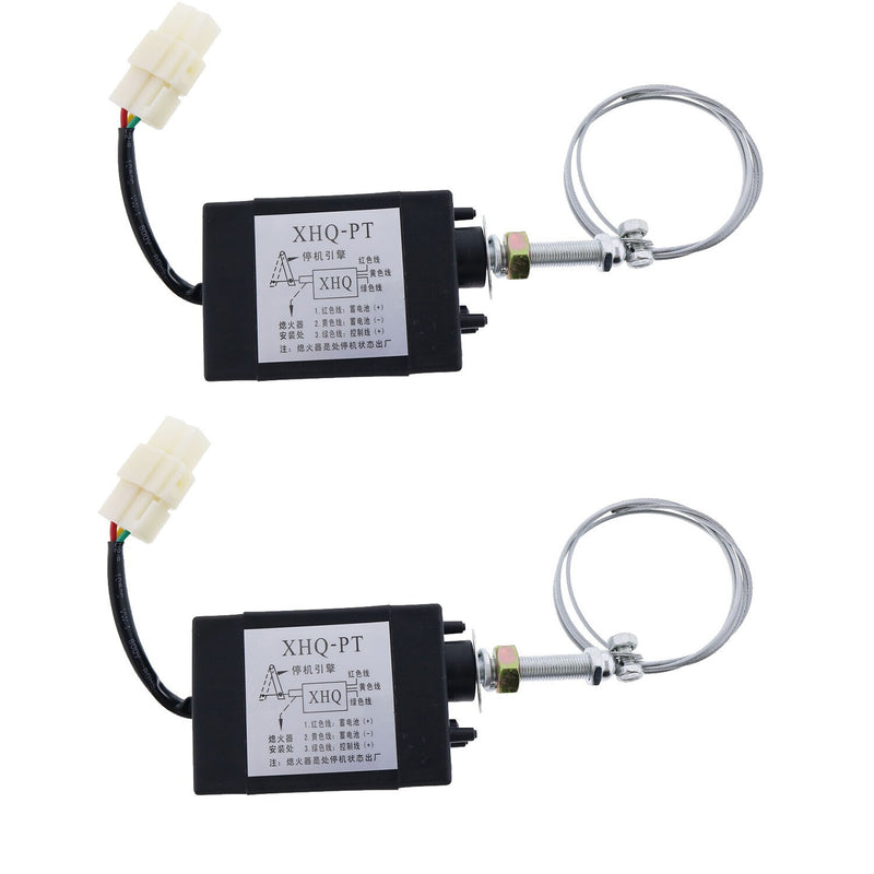 DURAFORCE 2X 12V XHQ-PT-12 Stop Solenoid Electric Throttle Adjuster Electromagnetic Valve