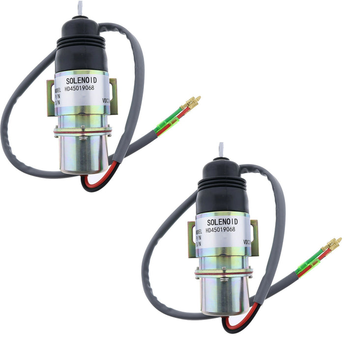 DURAFORCE 2X 24V Fuel Shutoff Solenoid MV2-17A 1819100520 for Isuzu 4JG1 4JG2 6BG1 Engine