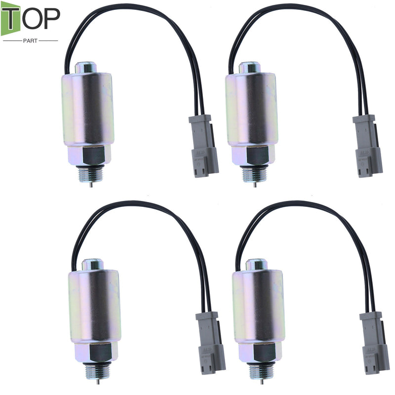 DURAFORCE 4X 12V Solenoid 3E-7507 41G0015 for Caterpillar 3054 416B 426B 428B 436B 438B