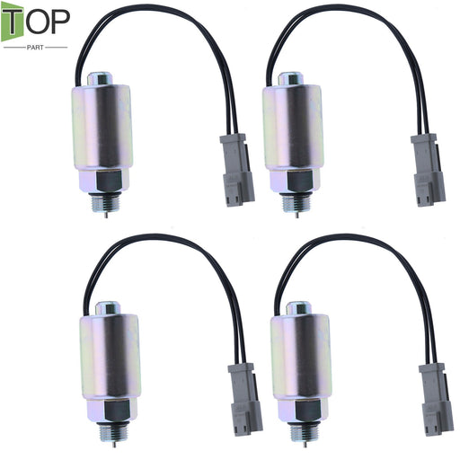 DURAFORCE 4X 12V Solenoid 3E-7507 41G0015 for Caterpillar 3054 416B 426B 428B 436B 438B