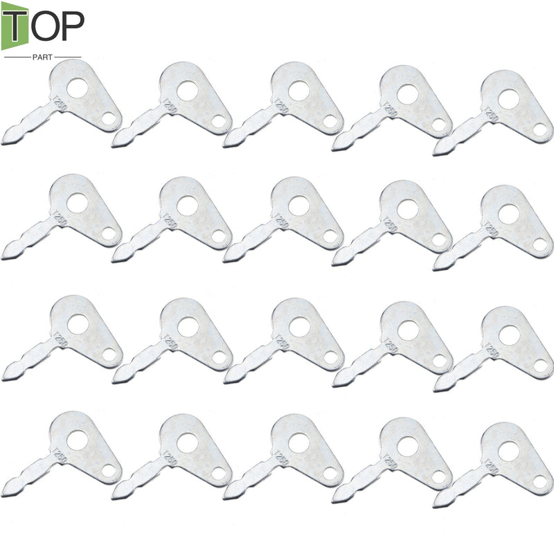 DURAFORCE 20pcs T250 Tractor Excavator Keys for Grader Dozer Ford New Holland SkyTrak