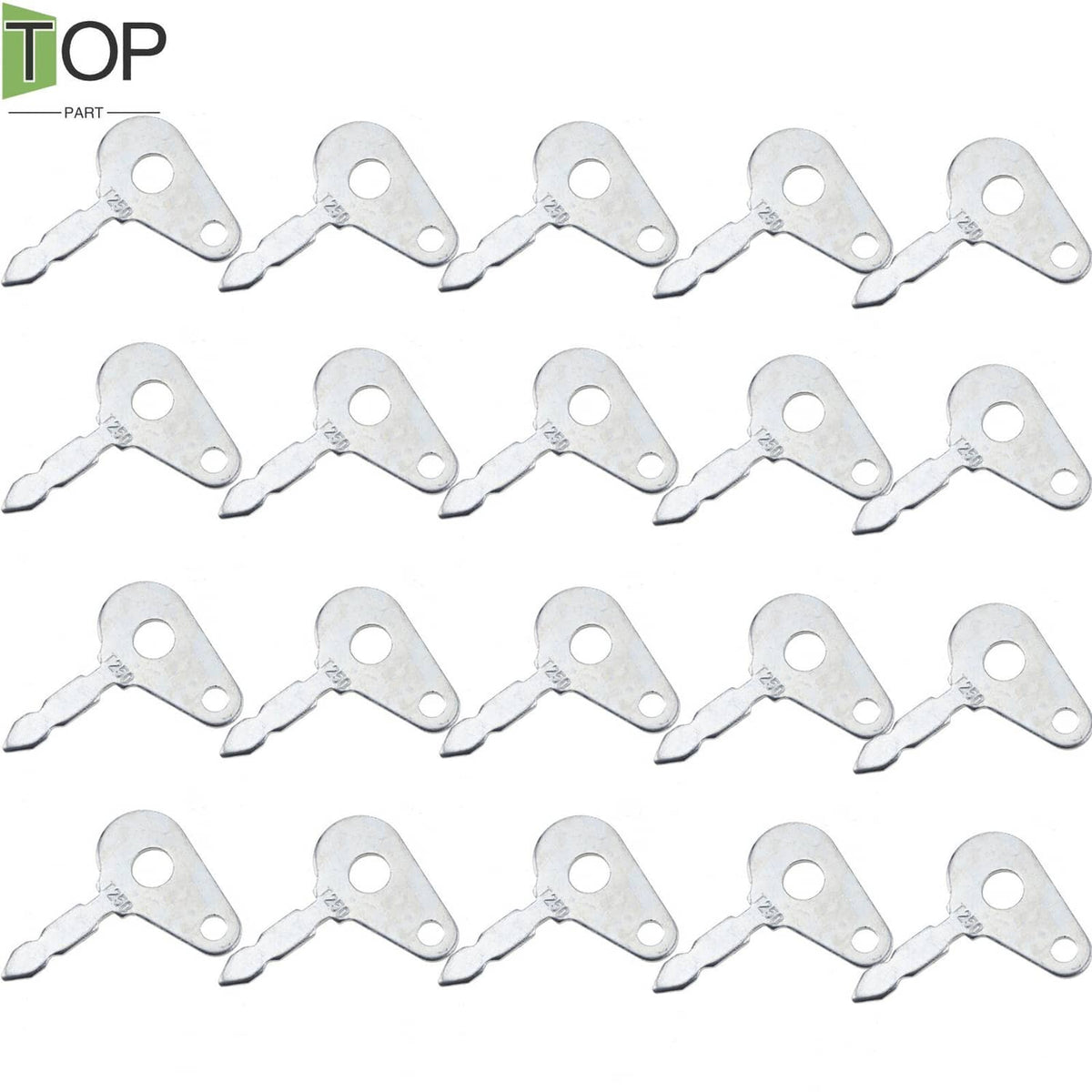 20pcs T250 Tractor Excavator Keys for Grader Dozer Ford New Holland Sk ...