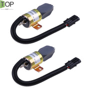 DURAFORCE 2X 24V Fuel Stop Solenoid Valve 332/J5060 716/30091 for JCB JZ140 JS330XD