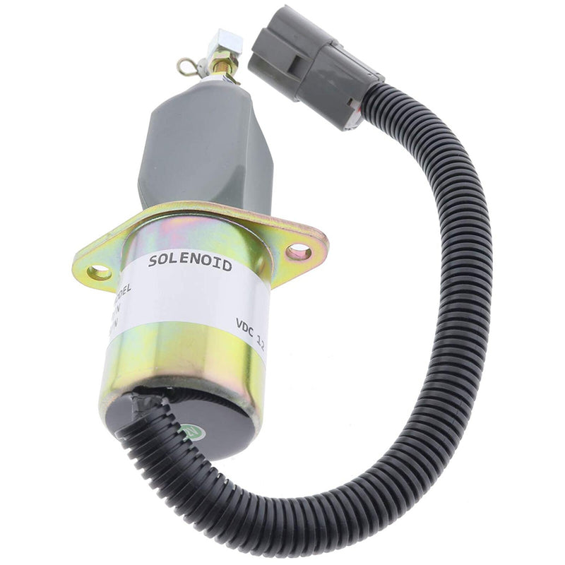 DURAFORCE Fuel Solenoid 129953-77803 77802 for Hyundai R60-5 R80-7 4TNE98 Excavator