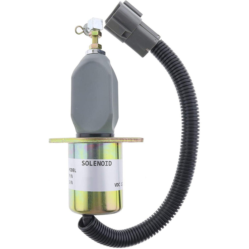 DURAFORCE Fuel Solenoid 129953-77803 77802 for Hyundai R60-5 R80-7 4TNE98 Excavator
