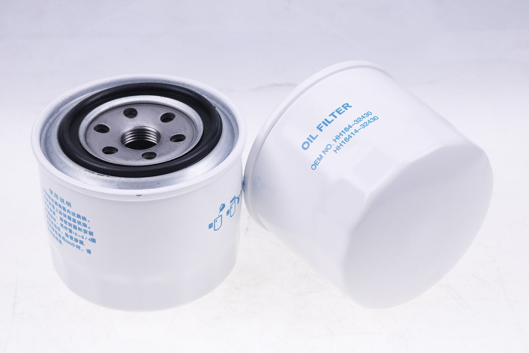 DURAFORCE 2PK Kubota Oil Filter HH164-32430 Replacement High Quality New Set