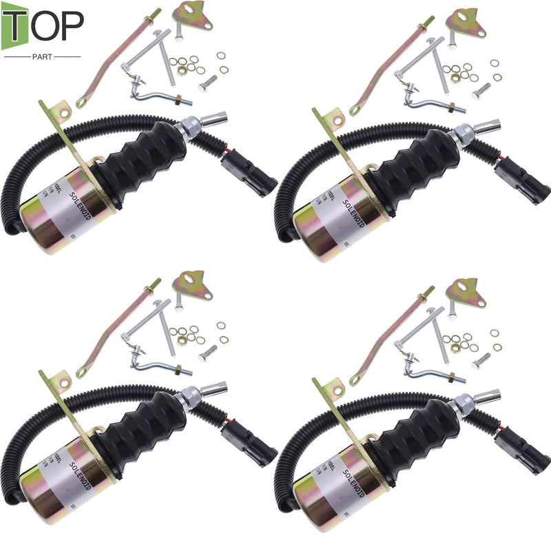 DURAFORCE 4X 12V Fuel Shutoff Solenoid Valve 75366GT for Genie S-80 S-85 S-100 S-105 Z-80